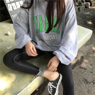 Lettering Dolman-sleeve Sweatshirt