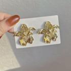 Flower Ear Stud 1 Pair - S925silver Earrings - Flower - Gold - One Size