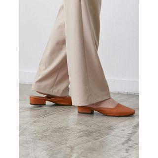 Square-toe Mules