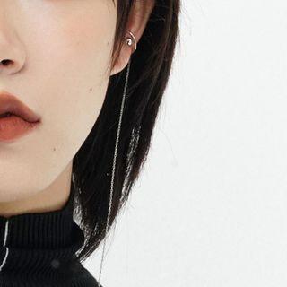 Chain Ear Cuff 1 Pc - Eh0938 - Silver - One Size