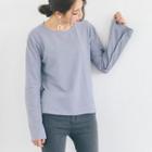 Button-cuff Long-sleeved Top