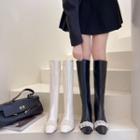 Faux Pearl Tall Boots