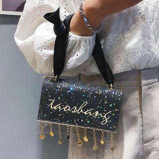 Embroidered Shoulder Bag With Pouch