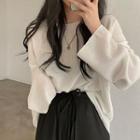 Round Neck Plain Long Sleeve Knitted Top