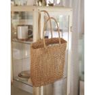 Woven Rattan Basket Bag Light Brown - One Size