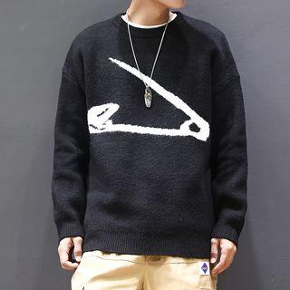 Safety Pin Print Sweater