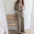 Single-breasted Blazer / Loose-fit Dress Pants