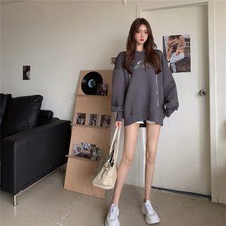 Chain-accent Lettering Hoodie