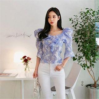 Two-way Patterned Off-shoulder Top
