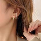 Rhinestone Alloy Earring 01 - 1 Pr - Silver - One Size