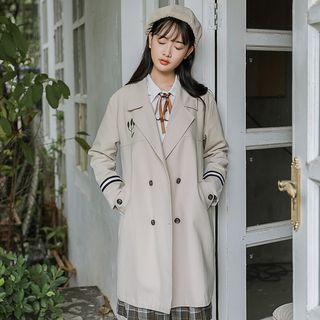 Double-breasted Embroidered Trench Coat