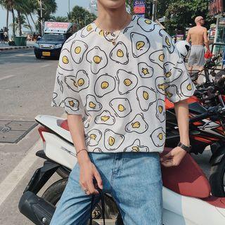 Short-sleeve Egg Print T-shirt
