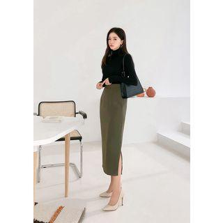 Plain H-line Maxi Skirt