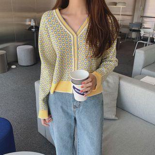 Floral Cardigan Yellow - One Size