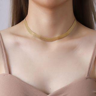 Steel Necklace P743 - Gold - One Size