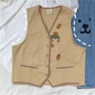 Bear Vest Khaki - One Size