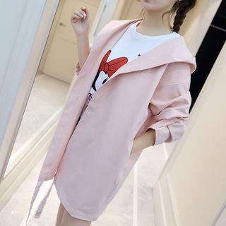 Lettering Open Front Jacket