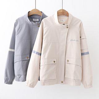 Letter Embroidery Coat