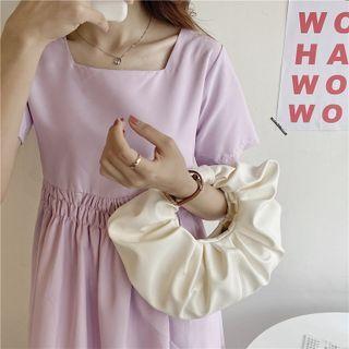Faux Leather Hand Bag Milky White - One Size