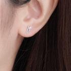 Carrot Sterling Silver Earring Stud Earring - 1 Pair - Silver - One Size