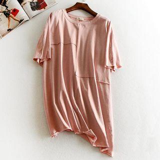 Short-sleeve Loose-fit Panel Top