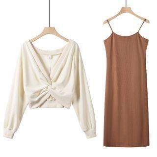 Strappy A-line Dress / Crop Sweatshirt