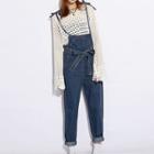 Tie-shoulder Tie-waist Denim Dungaree