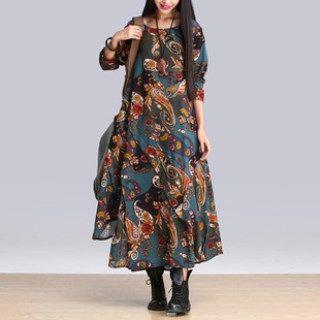 Paisley Print Maxi Dress