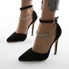 Stiletto Heel Chain Strap Sandals
