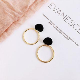 Disc & Hoop Earring 925silver - One Size