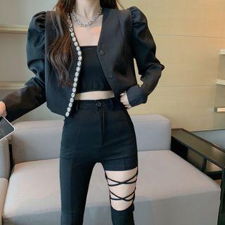 Button-up Embellished Jacket