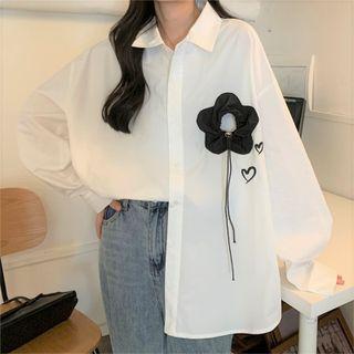 Drawstring Floral Shirt