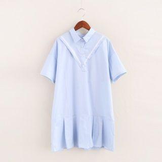 V-neck Shirt Dress One Size