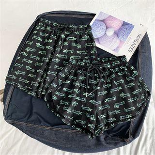 Crocodile Print Shorts