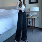 Crop Tank Top / High-waist Wide-leg Pants
