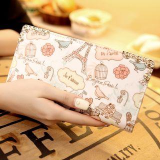 Printed Long Zip Wallet
