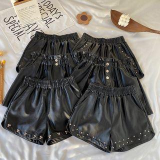 Faux-leather Shorts (various Designs)