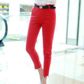 Plain Cropped Skinny Pants