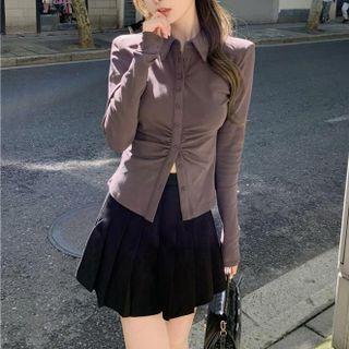 Plain Shirt / Pleated Skirt / Set