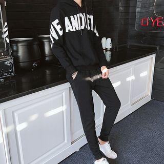 Lettering Hoodie / Hooded Jacket / Jogger Pants / Top / Set