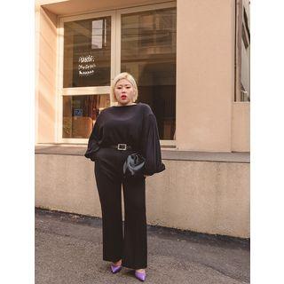 Plus Size Semi Boot-cut Dress Pants