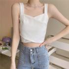 Cropped Zip Camisole Top