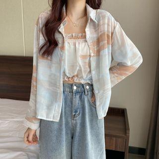 Set: Tie Dye Shirt + Camisole Top