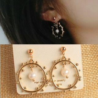 Freshwater Pearl Hoop Earring