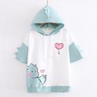 Hood Short-sleeve Printed T-shirt
