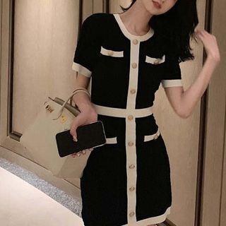 Two Tone Knit Dress (various Designs)