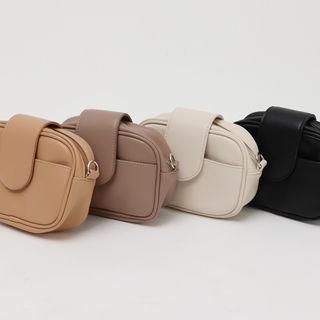Zipped Pleather Crossbody Bag