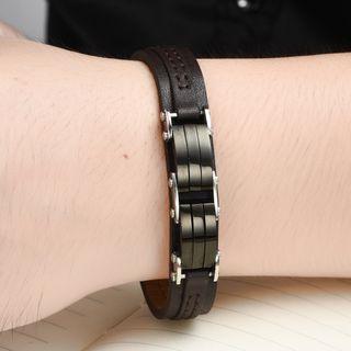 Faux Leather Bracelet 963 - Bracelet - One Size