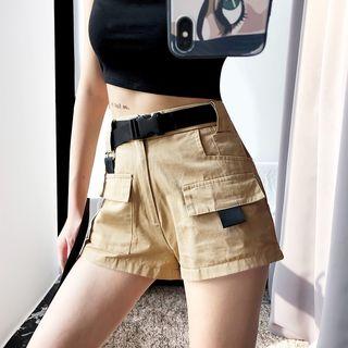 High-waist Chino Shorts With Belt