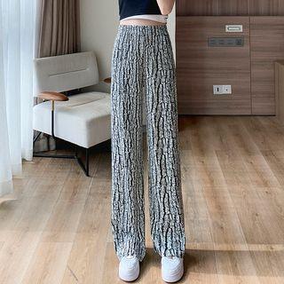 Print High Waist Wide Leg Pants (various Designs)